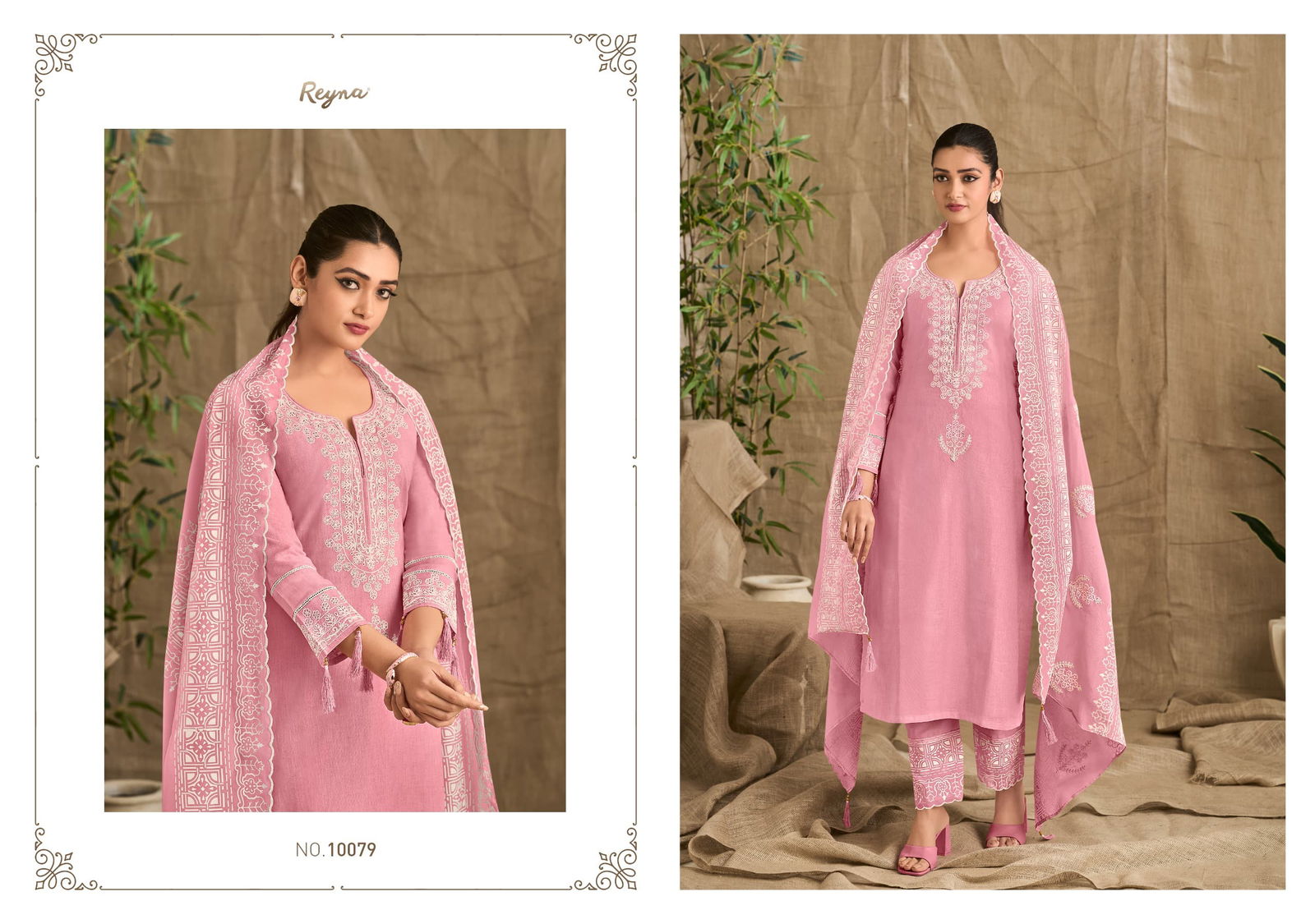 Rhythm By Reyna Linen Embroidery Dress Material Wholesale Shop In Surat